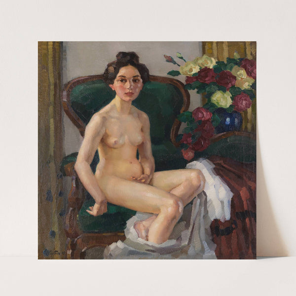 Auf dem Sofa II (Gusti) by Leo Putz