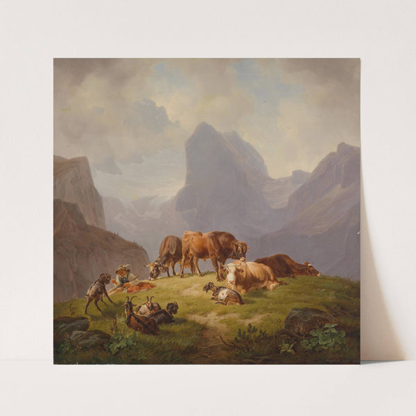 Auf der Alm (1843) by Friedrich Voltz