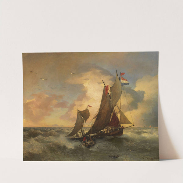 Auf stürmischer See (1894) by Andreas Achenbach