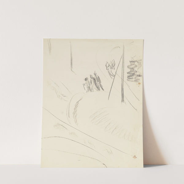 Auf- und Absteigende in der Landschaft (ca. 1920) by Ernst Ludwig Kirchner