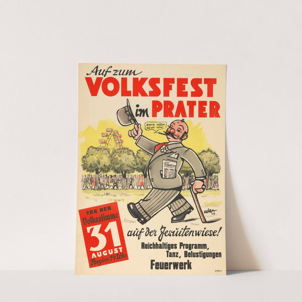 Auf zum Volksfest im Prater auf der Jesuitenwiese (1947) by Nándor Kóra-Korber