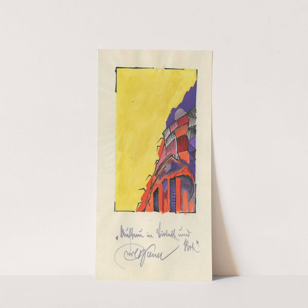 Aufbau in Violett und Rot by Karl Wiener