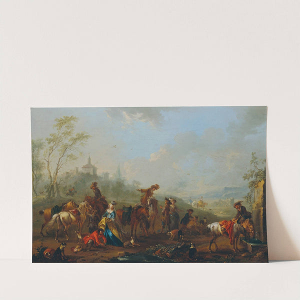 Aufbruch zur Beizjagd by August Querfurt