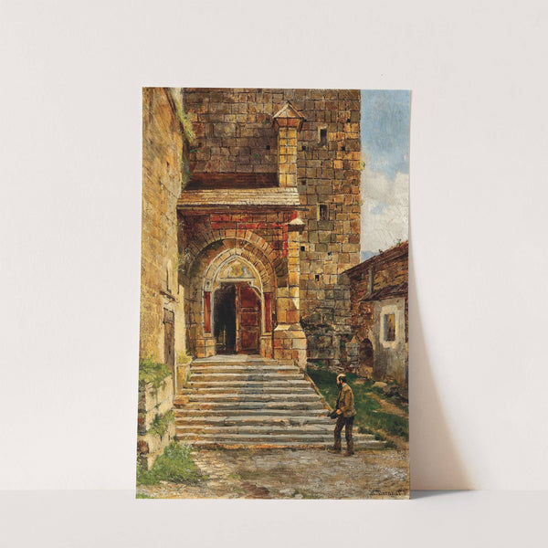 Aufgang zur Kirche in Eisenerz by Hugo Darnaut