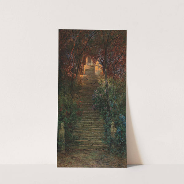 Aufgang zur Villa d'Este im Sonnenlicht by Othmar Brioschi