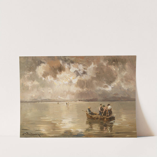 Aufziehendes Gewitter über dem Chiemsee by Joseph Wopfner