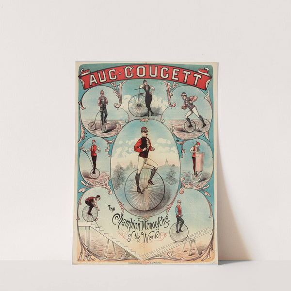 Aug. Gougett The Champion Monocyclist Of The World (1888) by Imp. Charles Lévy