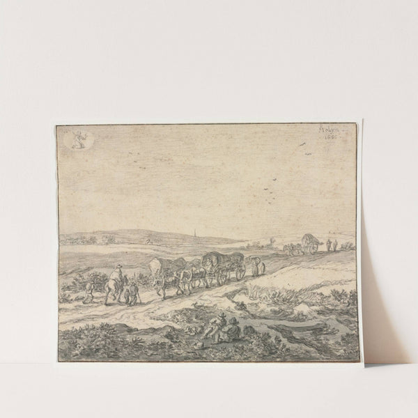 August; Landscape with Wagons (c.1655) by Pieter Molyn