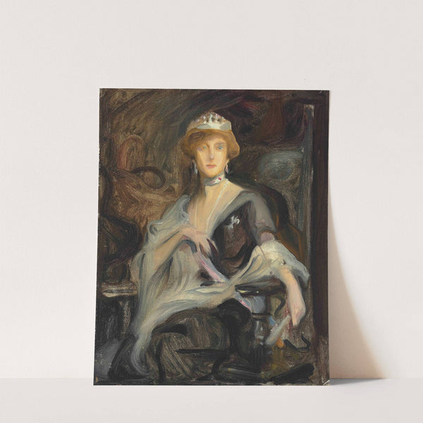 Auguste Victoria, Queen of Portugal, in exile, a study by Philip Alexius de László