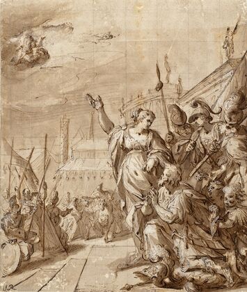 Augustus and the Tiburtine Sibyl (circa 1580-1585)