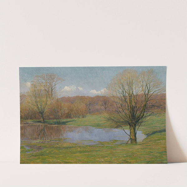 Aulandschaft im Vorfrühling by Max Kahrer