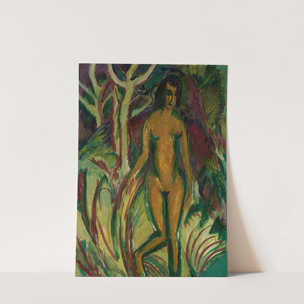 Aus dem Wald schreitender Akt (1913-1920) by Ernst Ludwig Kirchner