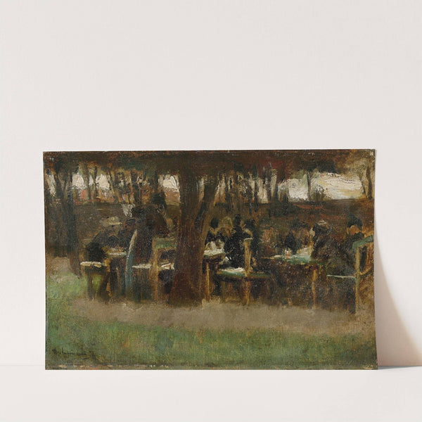 Aus Etzenhausen – Gartenwirtschaft (1879) by Max Liebermann