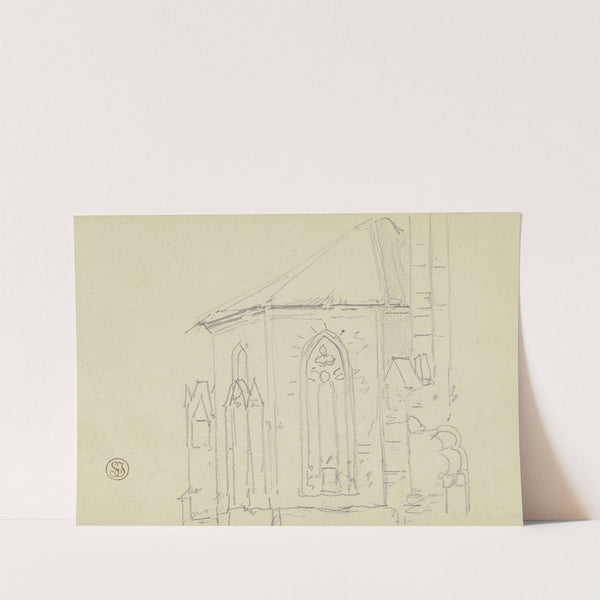 Außenansicht eines gotischen Kirchenchors (1872) by Heinrich Adolf Valentin Hoffmann