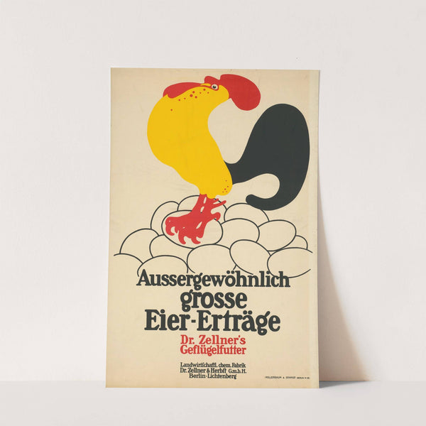 Außergewöhnlich große Eiererträge. Dr. Zellners Geflügelfutter (1900-1909) by Julius Klinger