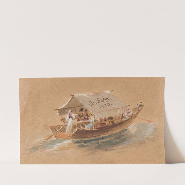 Ausflugsboot auf dem Brienzersee (1823) by Franz Niklaus König