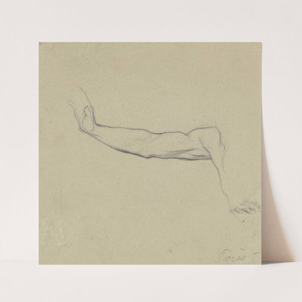 Ausgestreckter rechter Arm eines männlichen Aktes by Victor Müller