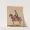 Austrian Hussar on a bay horse by Piotr Michałowski