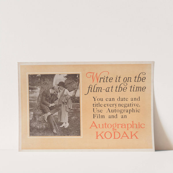 Autographic Kodak - write it on the film - at the time. by Anonymous