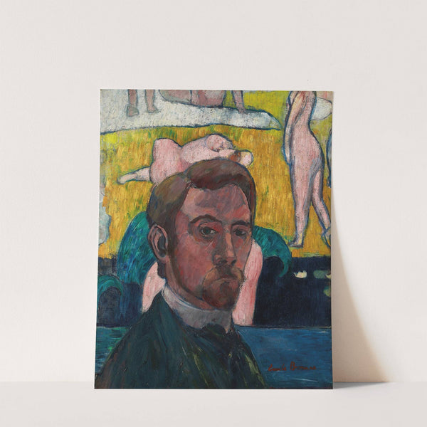 Autoportrait au tableau ‘Baigneuses à la vache rouge’ (1889) by Emile Bernard