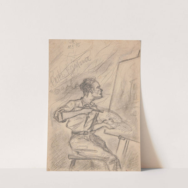 Autoportret przy sztaludze by Marian Kopf