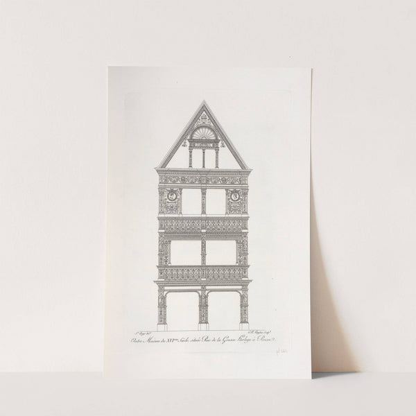 Autre maison du XVIme. siècle, située rue de la grosse horloge à Rouen. by Nicolas Xavier Willemin