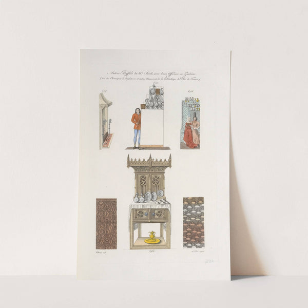 Autres buffets du XVe. siècle, avec leurs officiers ou gardiens. by Nicolas Xavier Willemin