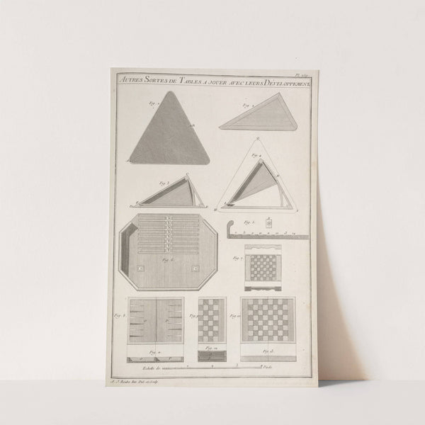 Autres sortes de tables a jouer avec leurs développements. by André Jacob Roubo