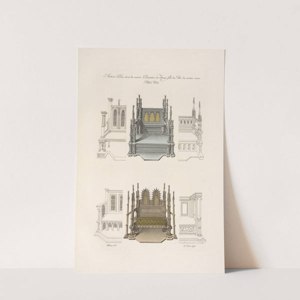 Autres trônes tirés du même pseautier de Jean fils du roi de même nom. MS. No. 6. by Nicolas Xavier Willemin