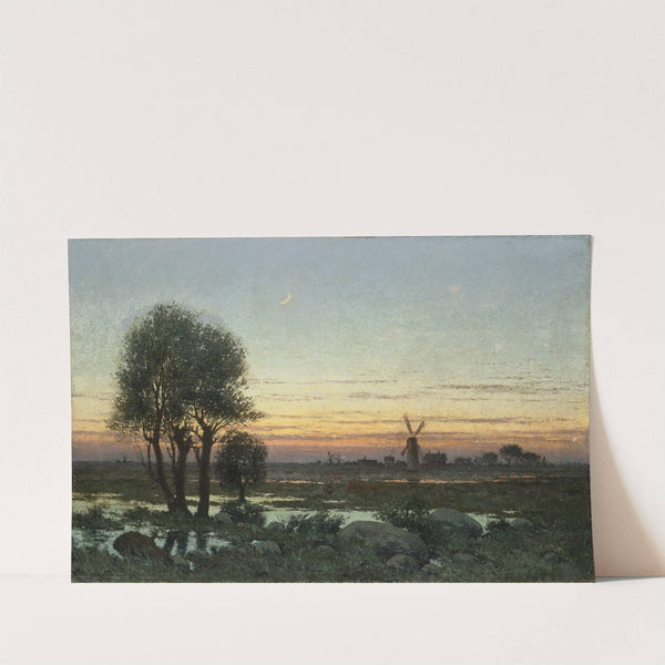 Autumn Landscape in the Glow of Sunset by Per Ekström