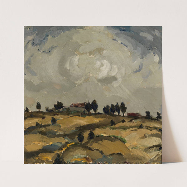 Autumn landscape with clouds by Ilmari Aalto