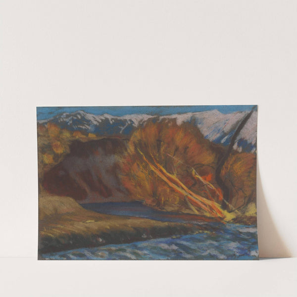 Autumn Mood by the River in the Valley by Zolo Palugyay