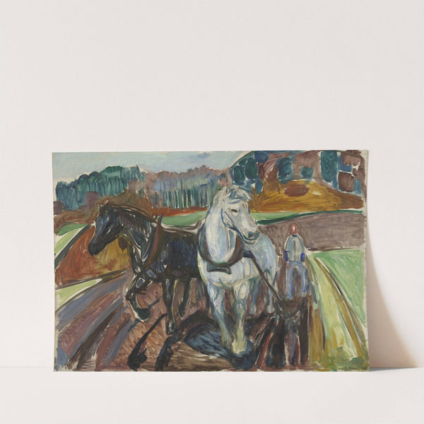 Autumn Ploughing (1919) by Edvard Munch
