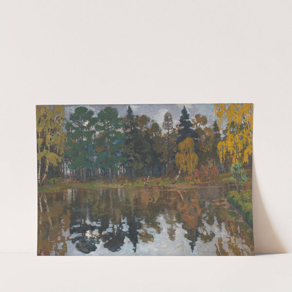 Autumn pond by Anatoly Dmitrievich Kaigorodov