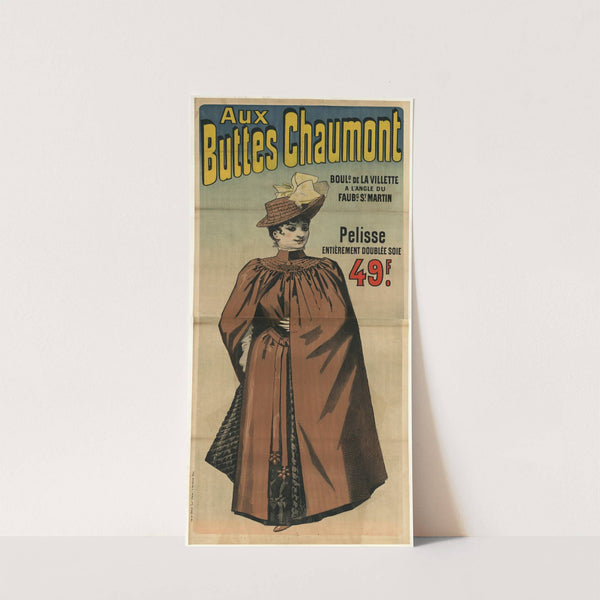 Aux Buttes Chaumont. Pelisse entièrement doublée soie 49f (1888) by Jules Chéret