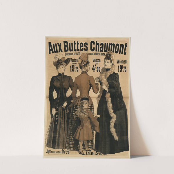 Aux Buttes Chaumont. Veston garni 15f75 – Veston uni 4f90 (1880-1890) by Jules Chéret