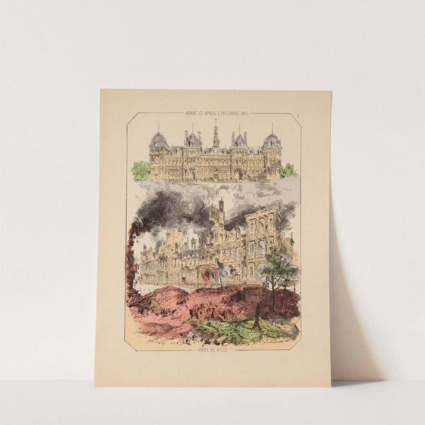 Avant et après l’incendie 1871 Hôtel de Ville 1 (1871) by Victor Coindre