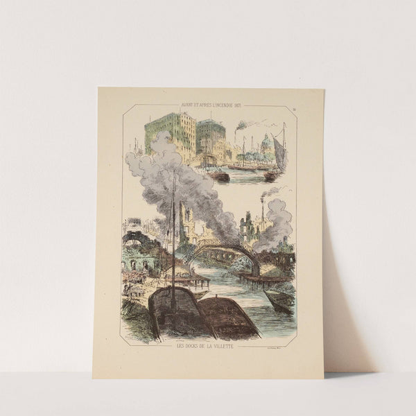 Avant et après l’incendie 1871 Les docks de la Villette 10 (1871) by Victor Coindre