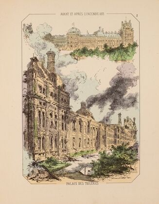 Avant et après l’incendie 1871 Palais des Tuileries 3 (1871)