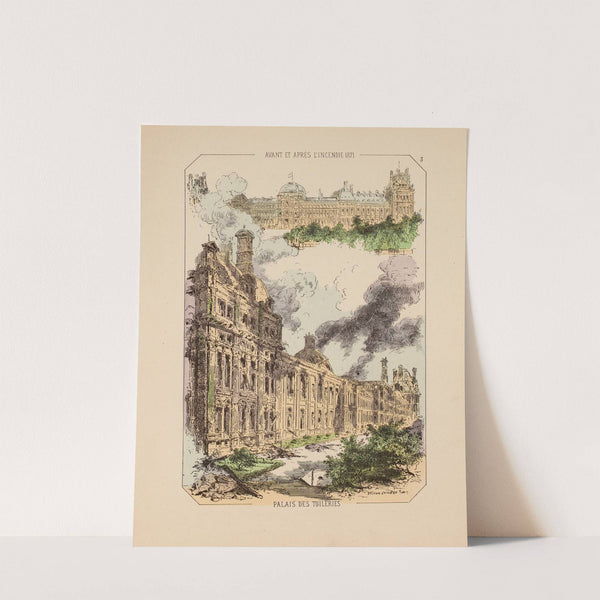 Avant et après l’incendie 1871 Palais des Tuileries 3 (1871) by Victor Coindre