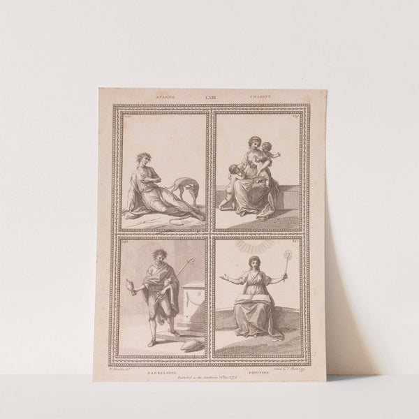Avarice, Charity, Devotion, Sacrilege (1778) by William Hamilton