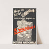 Avec ce billet vous pouvez gagner ces 3 millions LOTERIE NATIONALE (1936) by Jacques Munoz