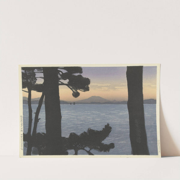 Avondgloed in het Nishi park in Fukuoka by Shōzaburō Watanabe