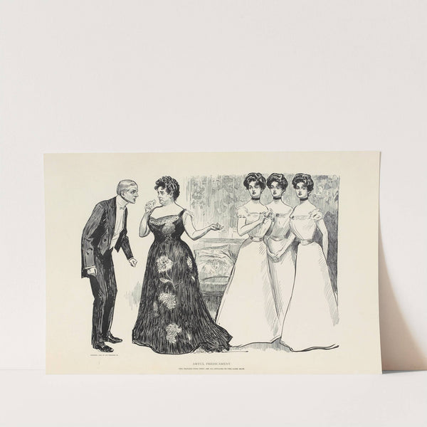 Awful predicament (1900) by Charles Dana Gibson