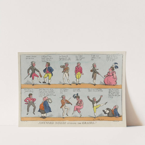 Awkward squads studying the graces!! by Thomas Rowlandson