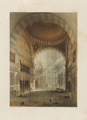 Aya Sofia, Constantinople; as recently restored by order of H. M. the sultan Abdul-Medjid Pl.24