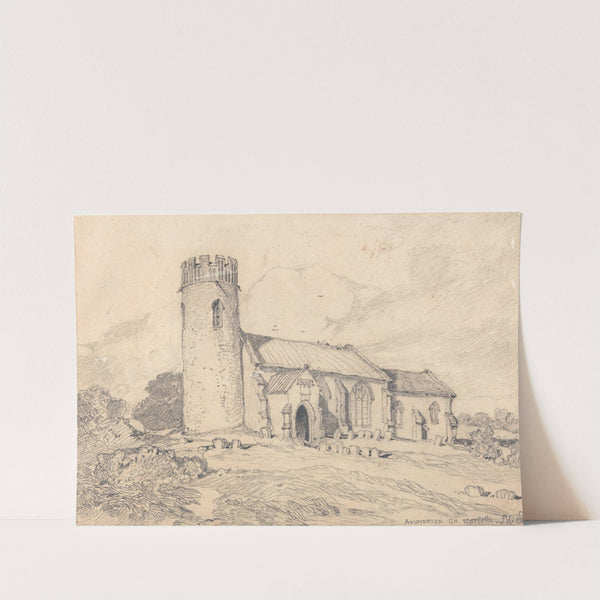 Aylmerton Church; Norfolk, from the South-West (1816) by John Sell Cotman