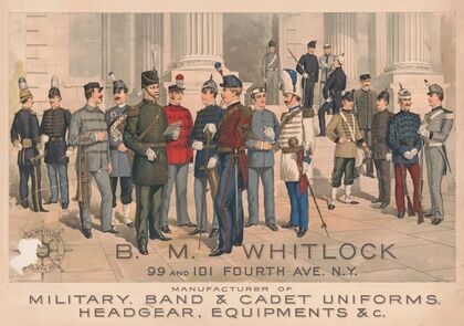 B.N. Whitlock, Manufacturer of military, band & cadet uniforms, headgear, equipments & c. (1890)