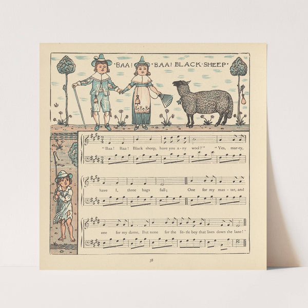 Baa! Baa! Black Sheep (1876) by Walter Crane