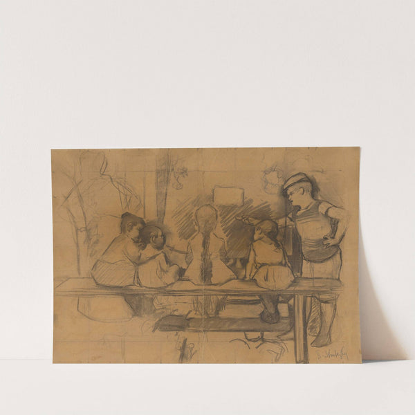 Bábkové divadlo - štúdia k obrazu by Dominik Skutecký